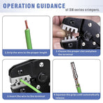 Ratcheting Crimping Tool EDM cutting jaw provides accurate and reliable crimping without damage