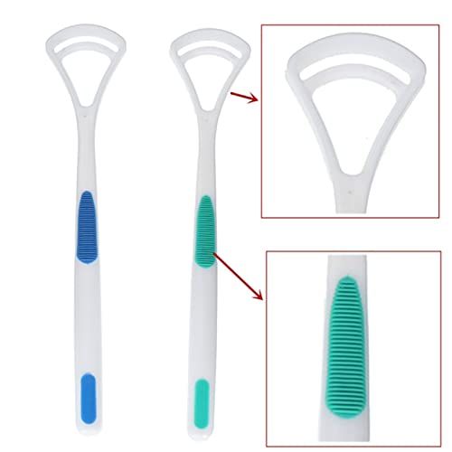 2 PCS Tongue Scraper Cleaner Tongue Coating Brush Oral Cleaning Tools Tongue Scraper to Combat Bad Breath and Help Freshen Breath