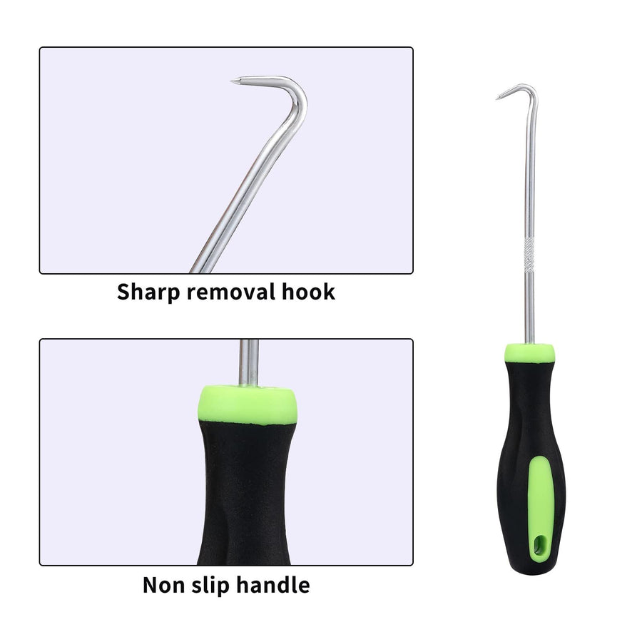 3 in 1 Screen Repair Tool Set, Screen Roller with Bearing & Removal Hook & 8 Pieces Screen Clips, for Install/Replace
