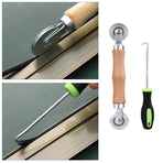 3 in 1 Screen Repair Tool Set, Screen Roller with Bearing & Removal Hook & 8 Pieces Screen Clips, for Install/Replace