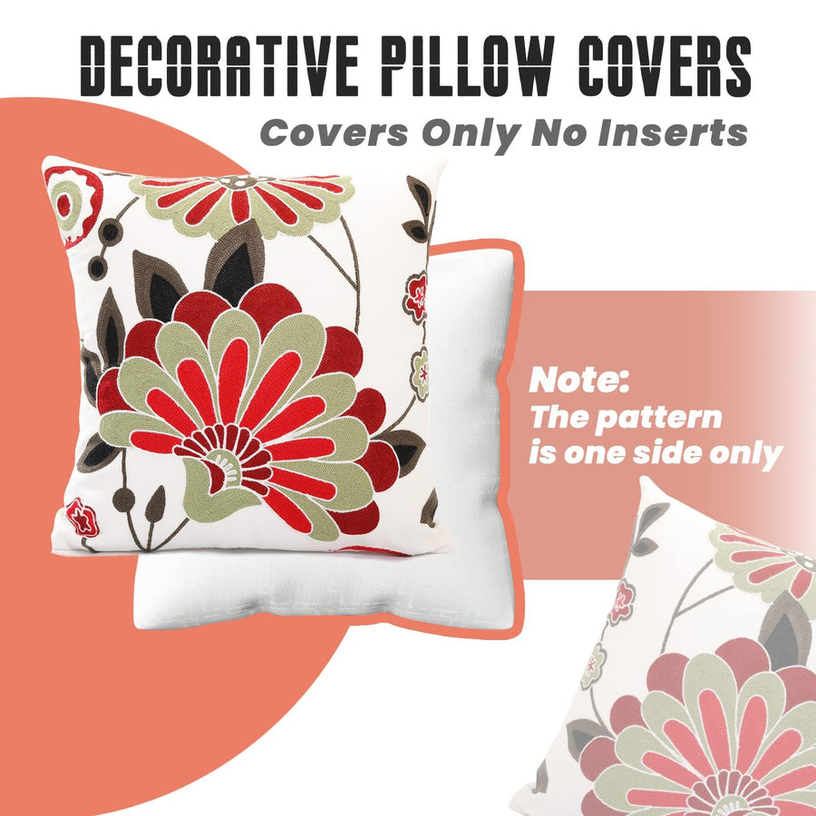Throw Pillow Covers Pillowcase Soft Square Cushion Case Couch Sofa Bed Bedroom Living Room, Set of 2  18x18 Inch