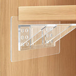 12 Pieces Large Size Adhesive Shelf Bracket, Double Row Thickened and Reinforced Design Shelf Support Pegs for Shelves Kitchen
