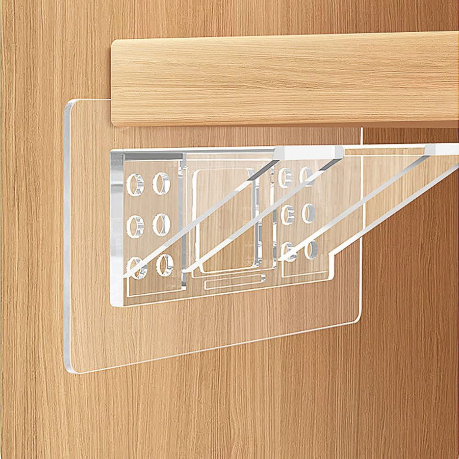 12 Pieces Large Size Adhesive Shelf Bracket, Double Row Thickened and Reinforced Design Shelf Support Pegs for Shelves Kitchen