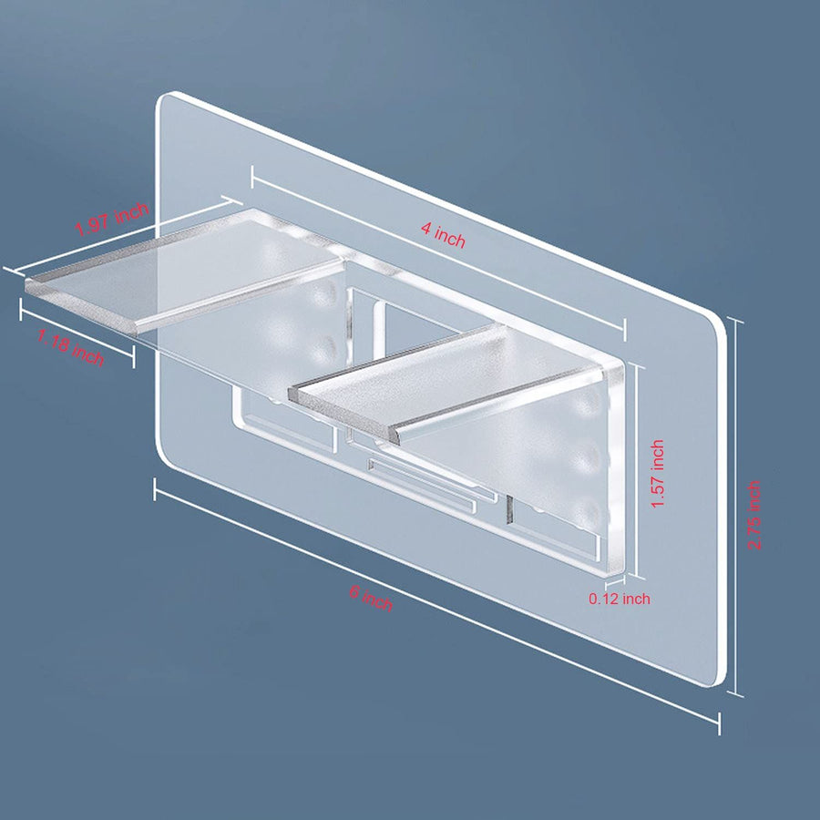 12 Pieces Large Size Adhesive Shelf Bracket, Double Row Thickened and Reinforced Design Shelf Support Pegs for Shelves Kitchen