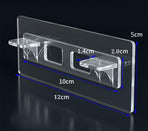 Adhesive Shelf Bracket, Self Adhesive Shelf Support Pegs, Punch Free Shelf Pins, Shelf Clips for Cabinet Clapboard, 8 Pack