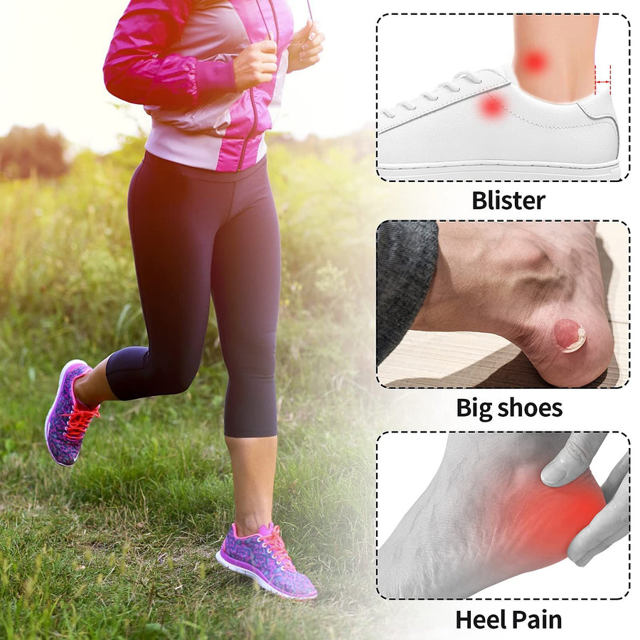 Heel Protectors Feet Shoe Too Big Filler Protector Self-Adhesive Patches Stickers Crease Pads Inserts Cushion (3 Pairs)