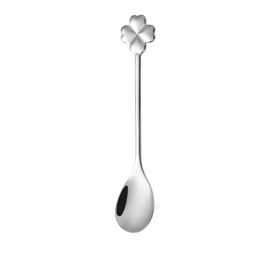 4-Piece Four Creative Leaf  Tea Spoon Dessert Sugar Spoon,Ice Cream Spoon Stirring Milkshake Spoon Set for Tableware Kitchen