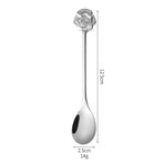 4-Piece Four Creative Leaf  Tea Spoon Dessert Sugar Spoon,Ice Cream Spoon Stirring Milkshake Spoon Set for Tableware Kitchen