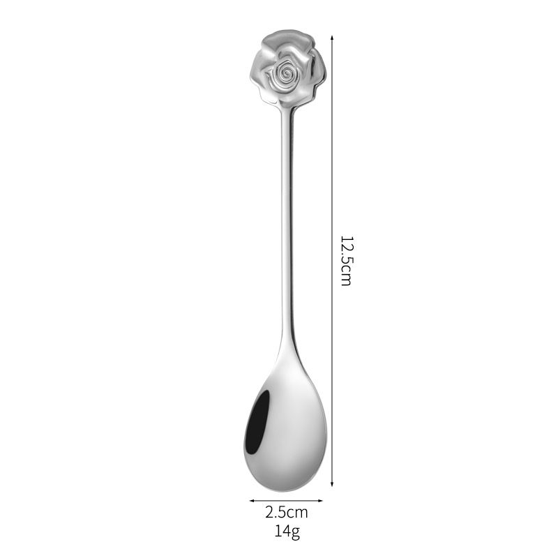 4-Piece Four Creative Leaf  Tea Spoon Dessert Sugar Spoon,Ice Cream Spoon Stirring Milkshake Spoon Set for Tableware Kitchen