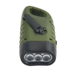 Hand Cranking Solar Powered Flashlight, Rechargeable Emergency LED Flashlight Carabiner Quick Snap Clip Backpack Flashlight Torch
