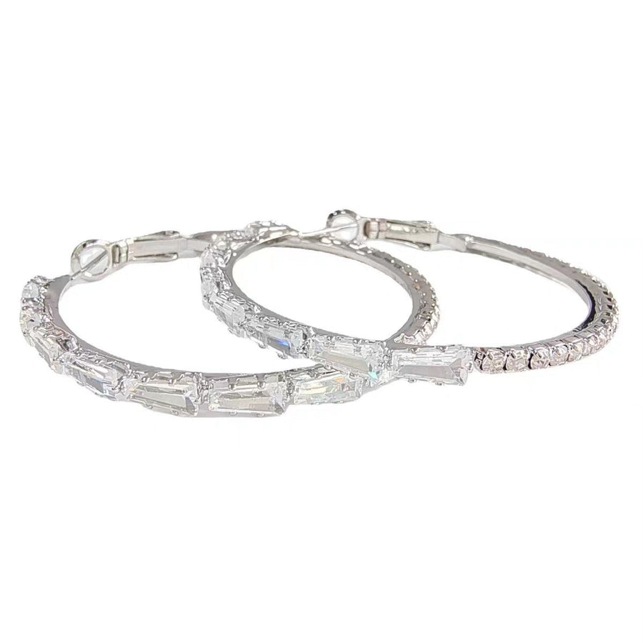 Silver Statement Earring Thick Open Double Hoop Earrings Lightweight Hypoallergenic Earrings Gold Jewelry