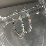 Silver Statement Earring Thick Open Double Hoop Earrings Lightweight Hypoallergenic Earrings Gold Jewelry