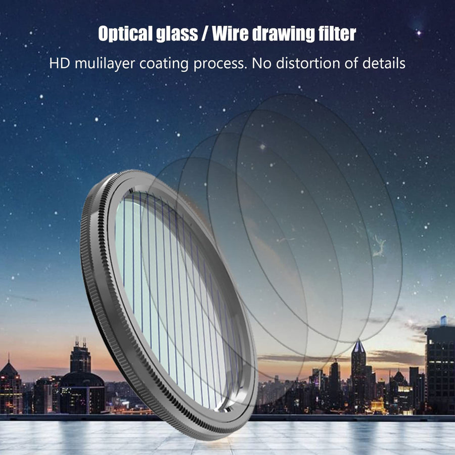 Prism Lens Filter 67mm Starlight Glare Filter Anamorphic Lens Flare Effect Filter Film Props((Blue  Linear Flares)