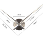 silvery 3D Clock Hands, DIY Large Clock Movement Mechanism with 39cm Long Spade Hand, 3D Wall Clocks Home Decor