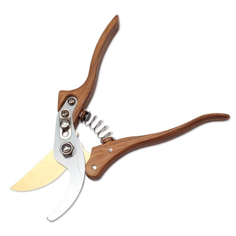 Gardening, Flower scissors Florist clippers, Hand Held Pruners for Gardening Heavy Duty, Pruning shears for garden (Wood grain)