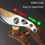 Gardening, Flower scissors Florist clippers, Hand Held Pruners for Gardening Heavy Duty, Pruning shears for garden (Wood grain)