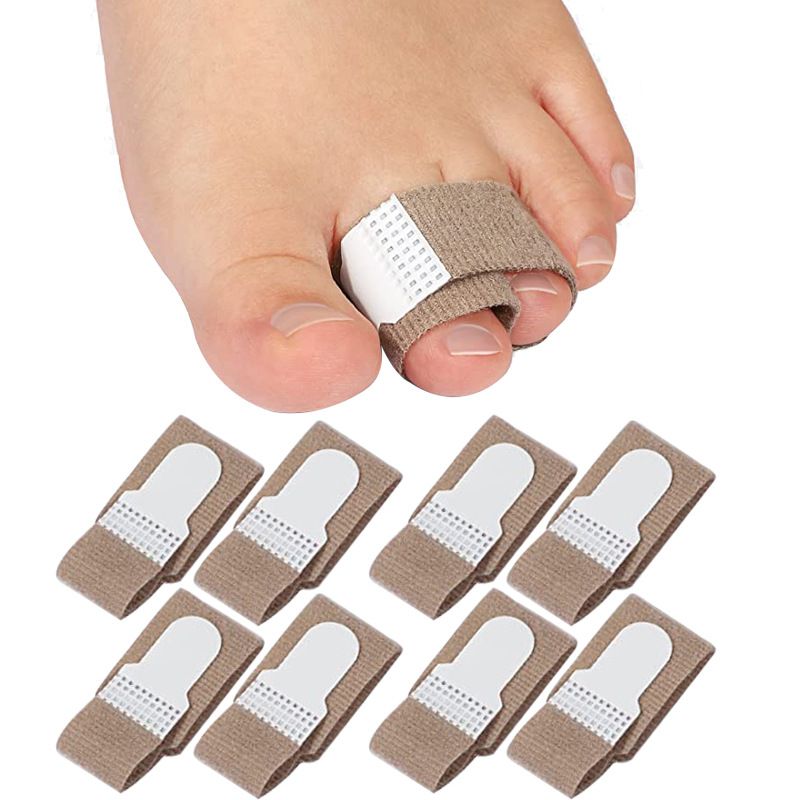8 Pieces Broken Toe Wraps, Cushioned Bandages, Hammer Toe Separator Splints, Toe Straight, Hammer Toe Wrap, Cushioned Corrector