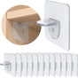 12 Pack Adhesive Shelf Bracket,Shelf Support Pegs for Shelves Kitchen Cabinet Book Closet Clapboard Layer