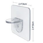12 Pack Adhesive Shelf Bracket,Shelf Support Pegs for Shelves Kitchen Cabinet Book Closet Clapboard Layer