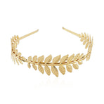 2 pcs Goddess Headband Arm Cuff Bridal Jewelry Set Roman Laurel Leaf Branch Crown Armlet Upper Arm Band Bracelet Adjustable