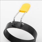 2pcs，Equipped with anti scald handle, English style pancake ring mold, carbon steel non stick egg pot ring