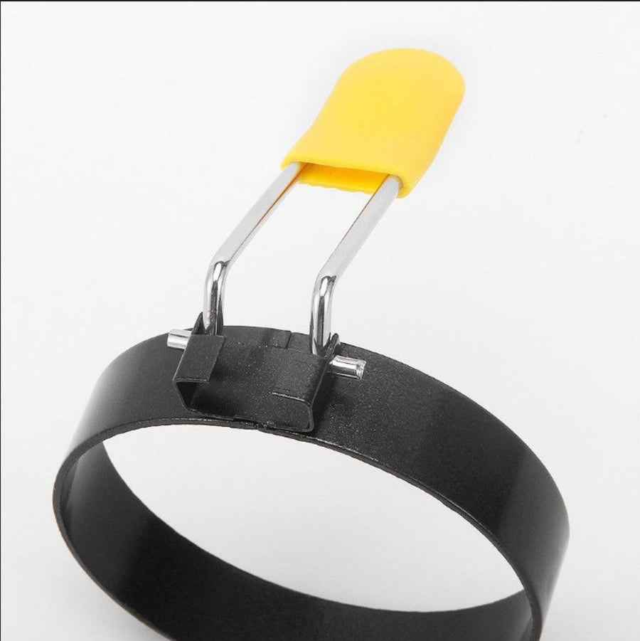 2pcs，Equipped with anti scald handle, English style pancake ring mold, carbon steel non stick egg pot ring