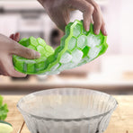 2 PCS Premium Ice Cube Trays, AUSSUA Silicone Ice Cube Molds with Sealing Lid, 74-Ice Trays, Reusable, Safe Hexagonal