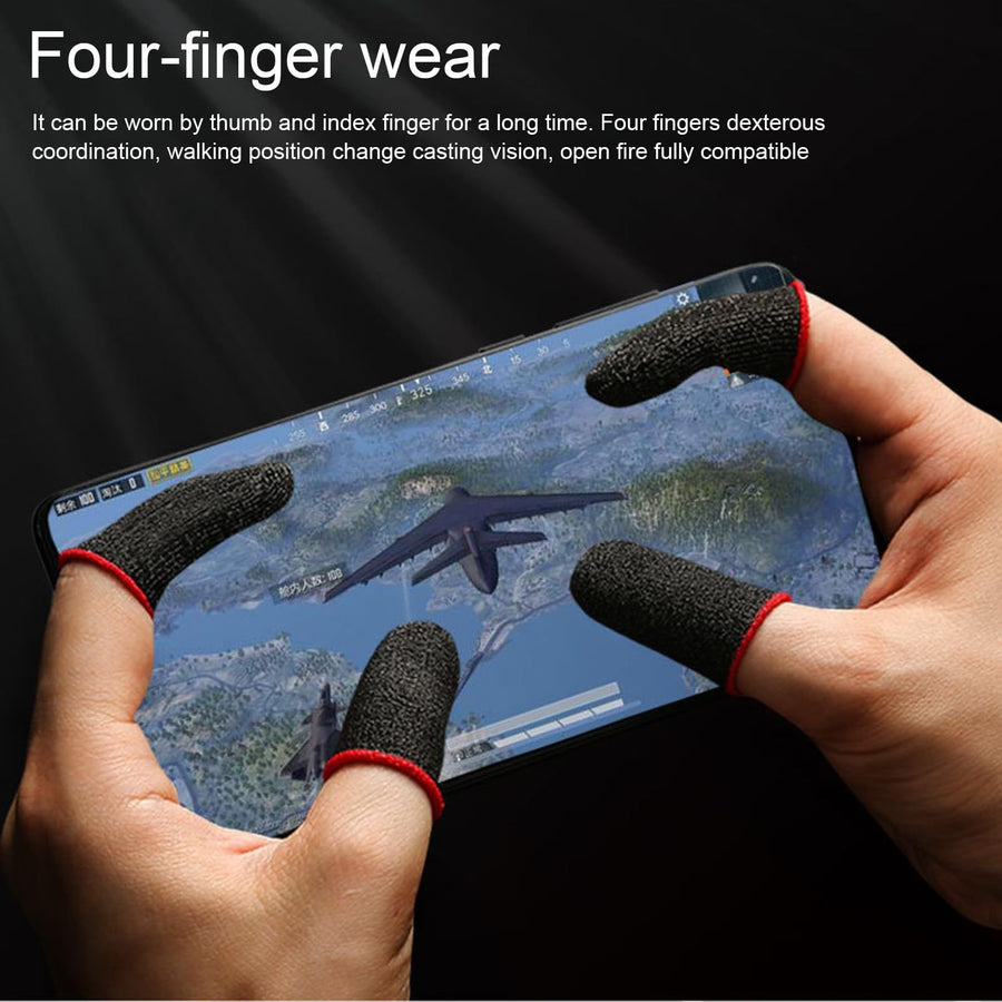 6 Piece Finger Sleeve for Gaming Mobile Game Controller Finger Thumb Sleeve Anti Sweat Breathable Seamless Touchscreen