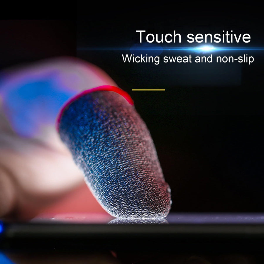 6 Piece Finger Sleeve for Gaming Mobile Game Controller Finger Thumb Sleeve Anti Sweat Breathable Seamless Touchscreen