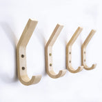 4pcs，Wood Hooks Wall Mounted, Coat Hooks Vintage Single Wall Hooks Organizer Heavy Duty for Towel Hat Hanging