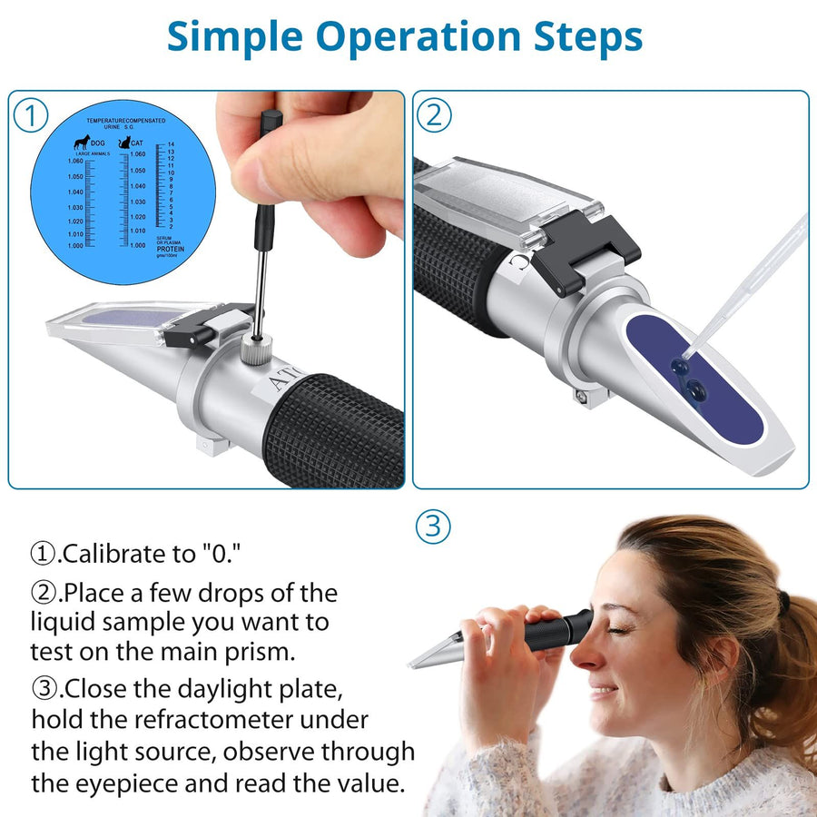 Salinity meter/salt concentration meter high precision (0-100 ‰) refractometer seawater specific gravity meter glass salinity meter