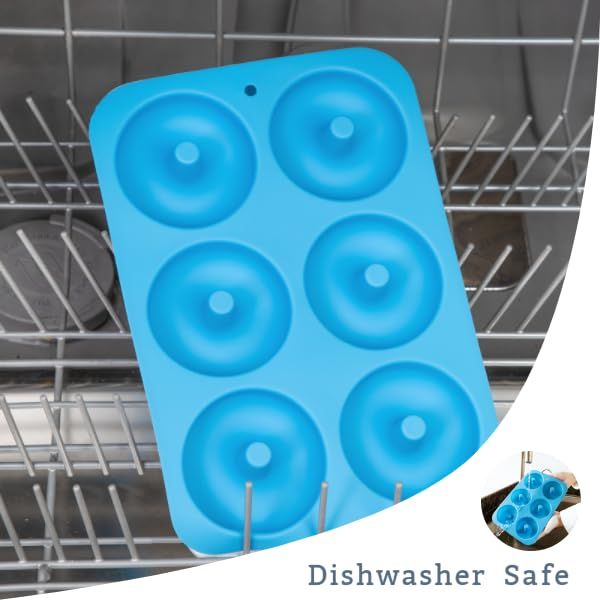 Silicone Donut Mold for  Doughnuts,  Food Grade Silicone Bagels Baking Pan, Non-Stick, Dishwasher Safe
