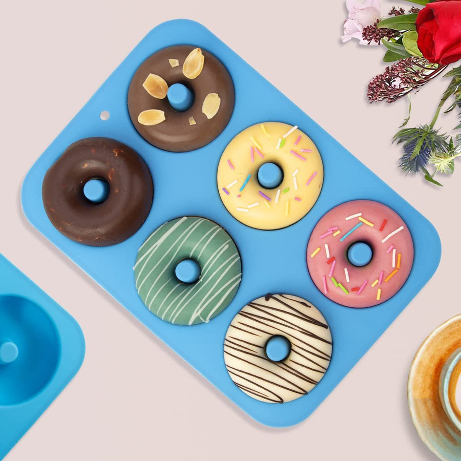 Silicone Donut Mold for  Doughnuts,  Food Grade Silicone Bagels Baking Pan, Non-Stick, Dishwasher Safe