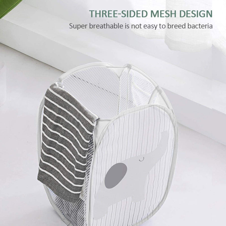 Foldable Laundry Basket, Cartoon Animal Laundry Hamper Bag, Durable Portable Folding Laundry Bin for Bedroom