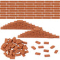 50 Pieces Mini Bricks Tiny Bricks for Landscaping Red Miniature Bricks Model Brick Small Wall Bricks Fake Bricks for Crafts