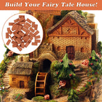 50 Pieces Mini Bricks Tiny Bricks for Landscaping Red Miniature Bricks Model Brick Small Wall Bricks Fake Bricks for Crafts