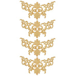 4Pcs Embroidery Flower Patches, Embroidered Patch Floral Appliques Sewing Cloth Repair Sticker for Wedding Prom Dress