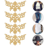 4Pcs Embroidery Flower Patches, Embroidered Patch Floral Appliques Sewing Cloth Repair Sticker for Wedding Prom Dress