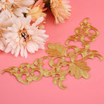 4Pcs Embroidery Flower Patches, Embroidered Patch Floral Appliques Sewing Cloth Repair Sticker for Wedding Prom Dress