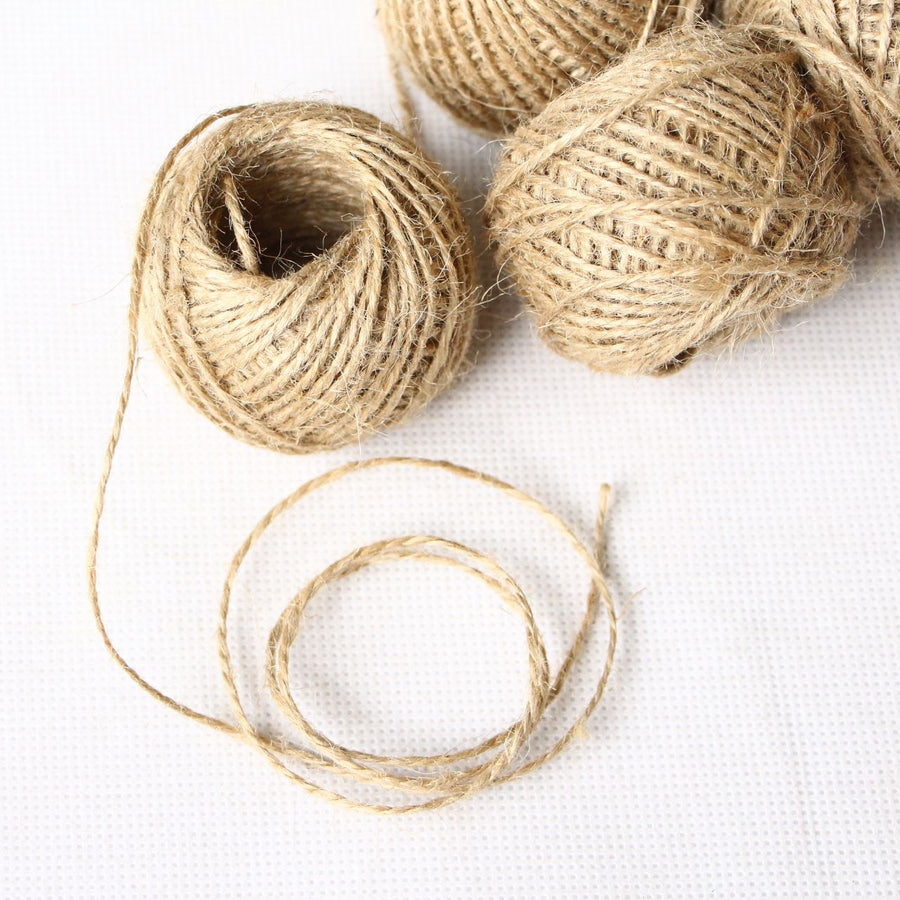 4 pcs Natural Jute Twine1.5mm Gift Wrapping String DIY Rope Garden Twine Cord for Arts Crafts and Gardening Applications