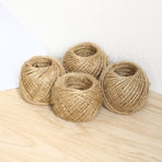 4 pcs Natural Jute Twine1.5mm Gift Wrapping String DIY Rope Garden Twine Cord for Arts Crafts and Gardening Applications