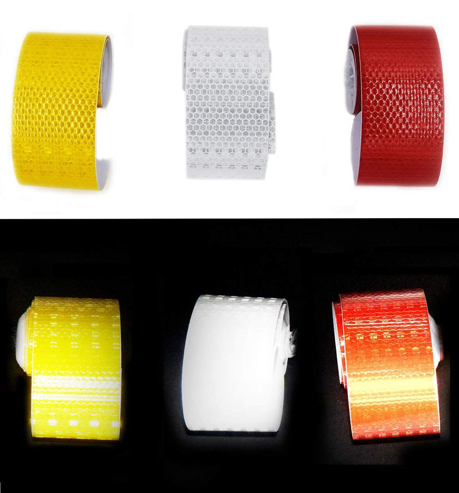 Reflective Warning Tape 3 Pcs Self-Adhesive Reflective Safety Warning Tape 1m5cm Reflector Tape Security Marking Tape