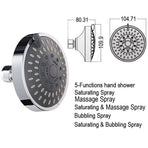 Concealed top spray five level water-saving small shower head, bathhouse hotel shower head set, rain shower head