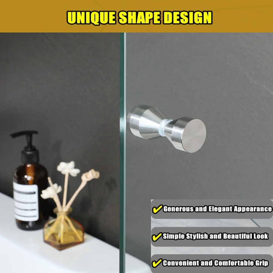 Shower Glass Door Handle,Heavy Duty Sliding Shower Doors Knob,Double Side Pull Hardware Replacement Parts