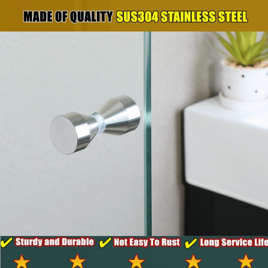 Shower Glass Door Handle,Heavy Duty Sliding Shower Doors Knob,Double Side Pull Hardware Replacement Parts