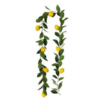 76.7 Inch Artificial Lemon Garland Greenery Garland with Foam Yellow Lemons Spring Summer Fruit Garland