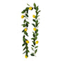 76.7 Inch Artificial Lemon Garland Greenery Garland with Foam Yellow Lemons Spring Summer Fruit Garland