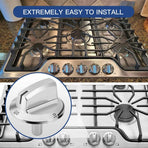 Upgraded Burner Stove Knob, Range Control Knob for Gas Cooktop, Replaces Replacement Part for 5304504839 (2Pack)