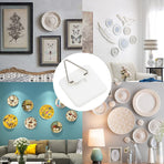 40 Pieces Invisible Adhesive Plate Hanger Vertical Plate Holders for The Wall Hooks Decorative Plates Wall Holders