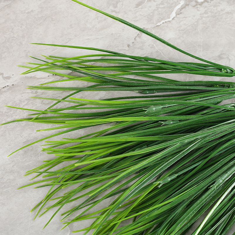 5pcs Artificial Fake Grass Plants Flowers Faux Plastic Wheat Grass Outdoor UV Resistant Greenery Shrubs Plant